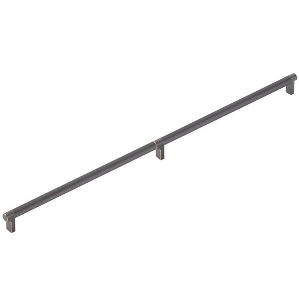 Emtek - Concealed Surface, Select Appliance Pull 24 Inch C-C, Rectangular Stem, Smooth Bar