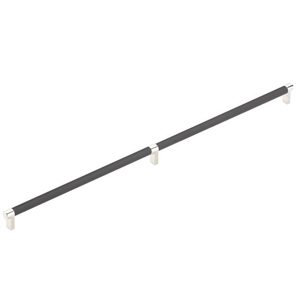 Emtek - Concealed Surface, Select Appliance Pull 24 Inch C-C, Rectangular Stem, Knurled Bar