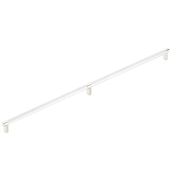 Emtek - Concealed Surface, Select Appliance Pull 24 Inch C-C, Rectangular Stem, Knurled Bar