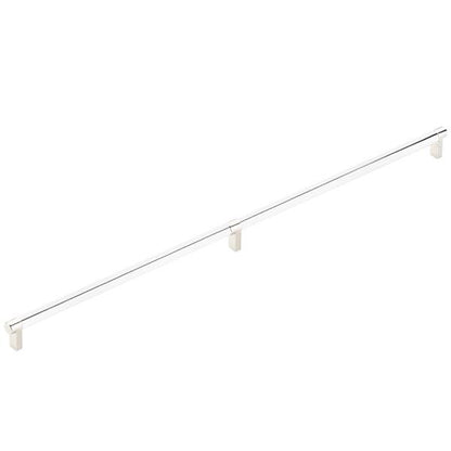 Emtek - Concealed Surface, Select Appliance Pull 24 Inch C-C, Rectangular Stem, Smooth Bar