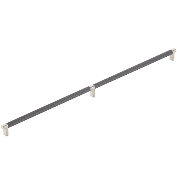 Emtek - Concealed Surface, Select Appliance Pull 24 Inch C-C, Rectangular Stem, Knurled Bar
