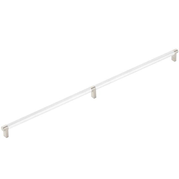 Emtek - Concealed Surface, Select Appliance Pull 24 Inch C-C, Rectangular Stem, Knurled Bar