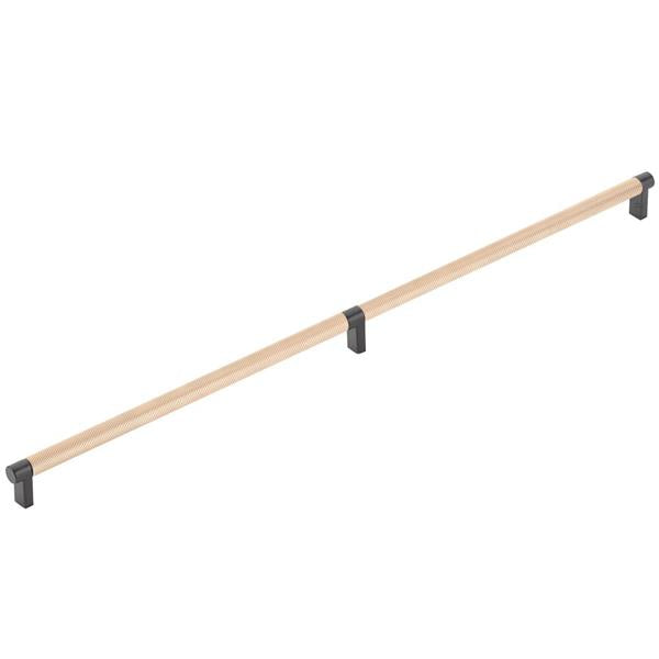 Emtek - Concealed Surface, Select Appliance Pull 24 Inch C-C, Rectangular Stem, Knurled Bar