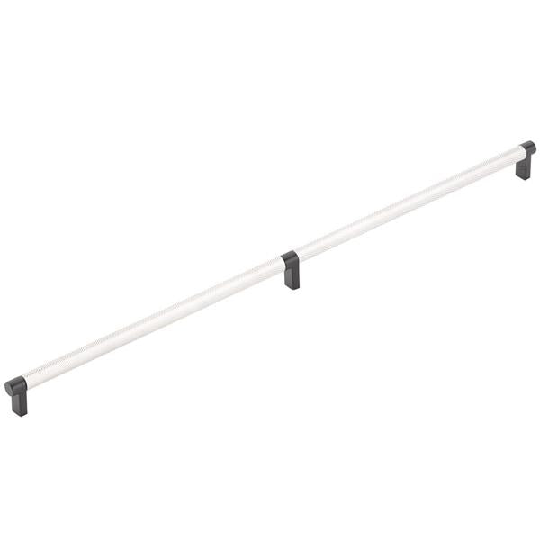 Emtek - Concealed Surface, Select Appliance Pull 24 Inch C-C, Rectangular Stem, Knurled Bar