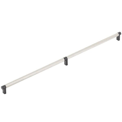 Emtek - Concealed Surface, Select Appliance Pull 24 Inch C-C, Rectangular Stem, Knurled Bar
