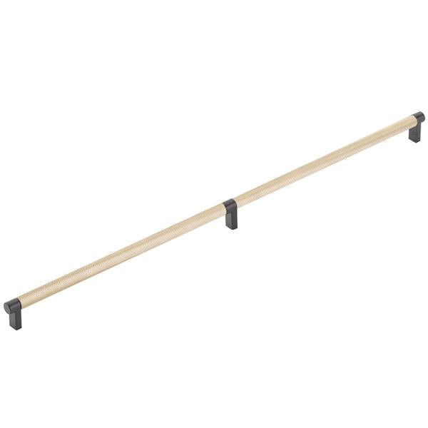 Emtek - Concealed Surface, Select Appliance Pull 24 Inch C-C, Rectangular Stem, Knurled Bar