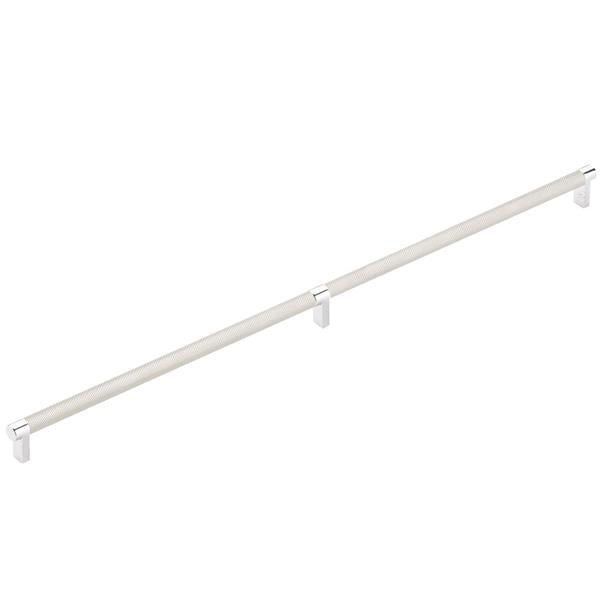 Emtek - Concealed Surface, Select Appliance Pull 24 Inch C-C, Rectangular Stem, Knurled Bar