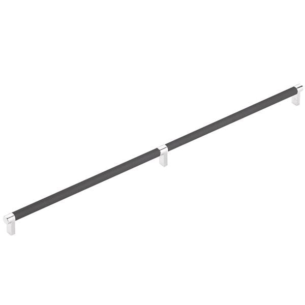 Emtek - Concealed Surface, Select Appliance Pull 24 Inch C-C, Rectangular Stem, Knurled Bar