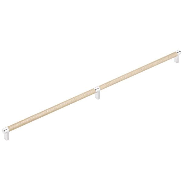 Emtek - Concealed Surface, Select Appliance Pull 24 Inch C-C, Rectangular Stem, Knurled Bar