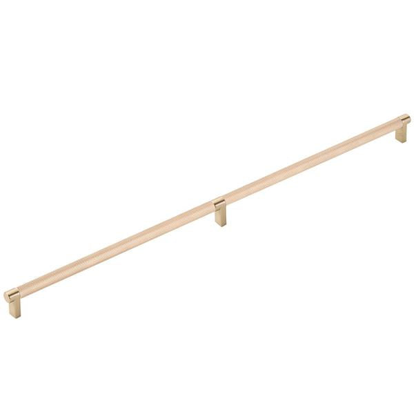 Emtek - Concealed Surface, Select Appliance Pull 24 Inch C-C, Rectangular Stem, Knurled Bar
