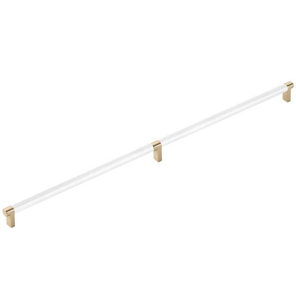 Emtek - Concealed Surface, Select Appliance Pull 24 Inch C-C, Rectangular Stem, Knurled Bar