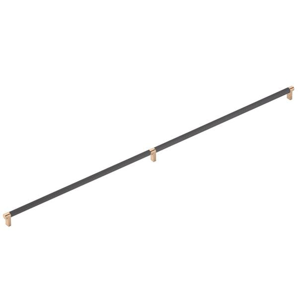 Emtek - Concealed Surface, Select Appliance Pull 36 Inch C-C, Rectangular Stem, Knurled Bar