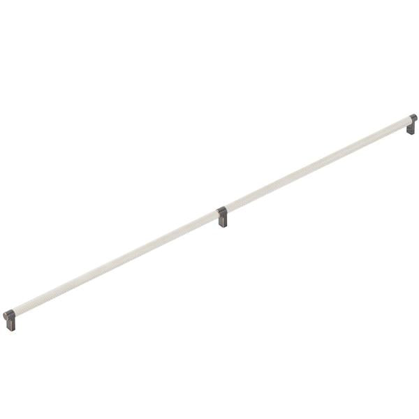 Emtek - Concealed Surface, Select Appliance Pull 36 Inch C-C, Rectangular Stem, Knurled Bar