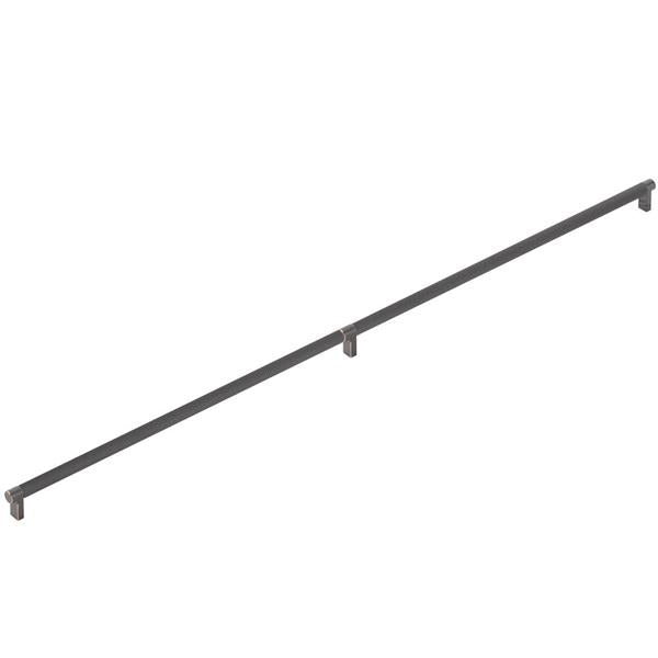 Emtek - Concealed Surface, Select Appliance Pull 36 Inch C-C, Rectangular Stem, Knurled Bar