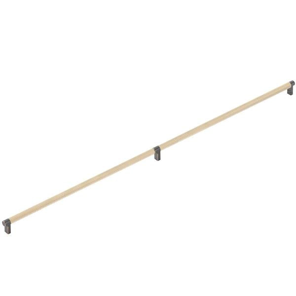 Emtek - Concealed Surface, Select Appliance Pull 36 Inch C-C, Rectangular Stem, Knurled Bar