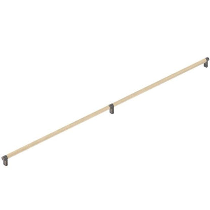 Emtek - Concealed Surface, Select Appliance Pull 36 Inch C-C, Rectangular Stem, Knurled Bar