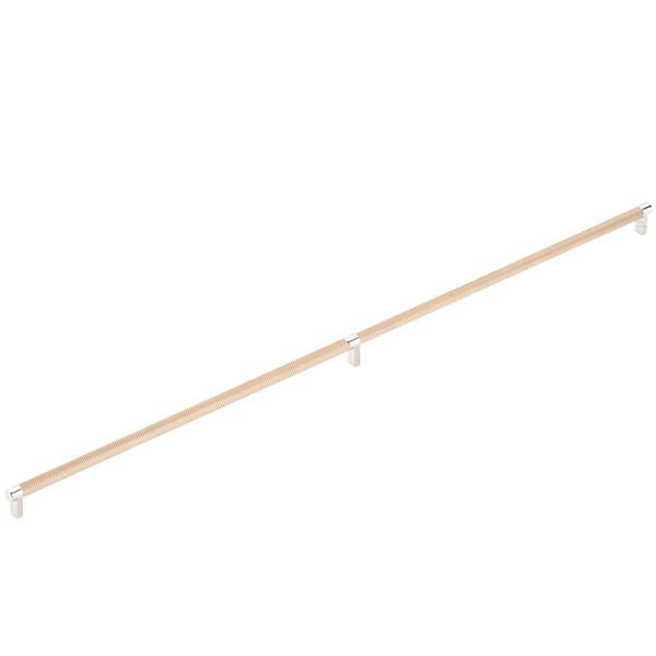 Emtek - Concealed Surface, Select Appliance Pull 36 Inch C-C, Rectangular Stem, Knurled Bar