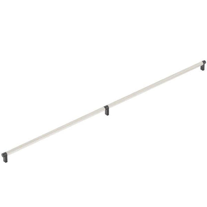 Emtek - Concealed Surface, Select Appliance Pull 36 Inch C-C, Rectangular Stem, Knurled Bar