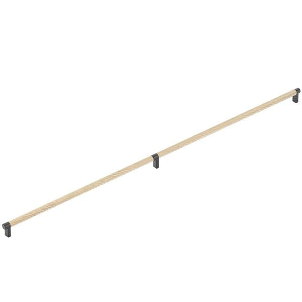 Emtek - Concealed Surface, Select Appliance Pull 36 Inch C-C, Rectangular Stem, Knurled Bar