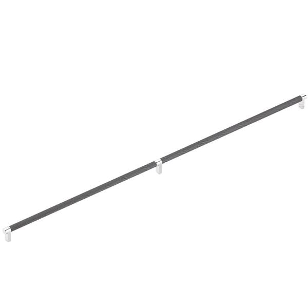 Emtek - Concealed Surface, Select Appliance Pull 36 Inch C-C, Rectangular Stem, Knurled Bar