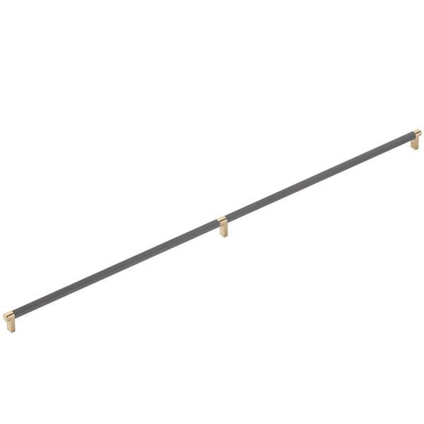 Emtek - Concealed Surface, Select Appliance Pull 36 Inch C-C, Rectangular Stem, Knurled Bar