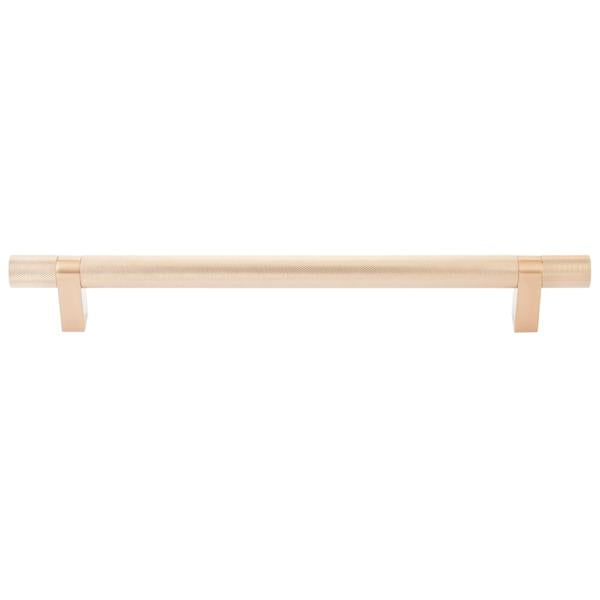 Emtek - Concealed Surface, Select Bar Appliance Pull 12 Inch C-C, Rectangular Bar Stem, Knurled Bar