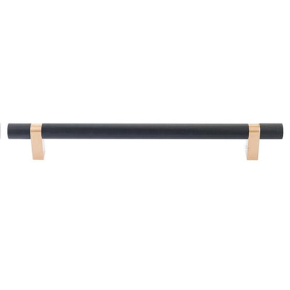 Emtek - Concealed Surface, Select Bar Appliance Pull 12 Inch C-C, Rectangular Bar Stem, Knurled Bar
