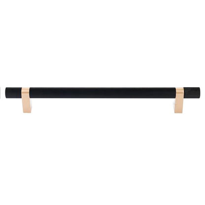 Emtek - Concealed Surface, Select Bar Appliance Pull 12 Inch C-C, Rectangular Bar Stem, Knurled Bar