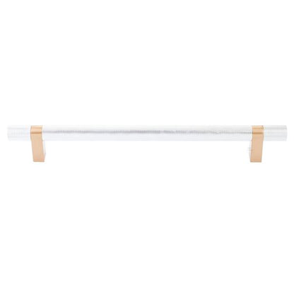 Emtek - Concealed Surface, Select Bar Appliance Pull 12 Inch C-C, Rectangular Bar Stem, Knurled Bar