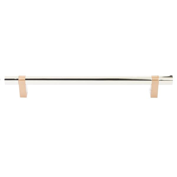 Emtek - Concealed Surface, Select Bar Appliance Pull 12 Inch C-C, Rectangular Bar Stem, Smooth Bar