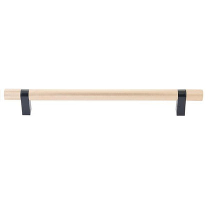 Emtek - Concealed Surface, Select Bar Appliance Pull 12 Inch C-C, Rectangular Bar Stem, Knurled Bar