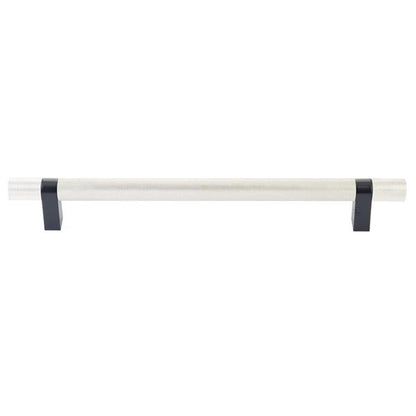 Emtek - Concealed Surface, Select Bar Appliance Pull 12 Inch C-C, Rectangular Bar Stem, Knurled Bar