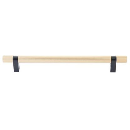 Emtek - Concealed Surface, Select Bar Appliance Pull 12 Inch C-C, Rectangular Bar Stem, Knurled Bar