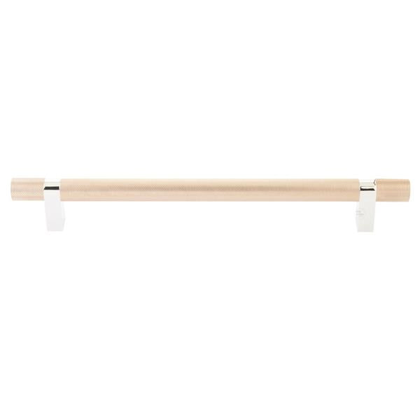 Emtek - Concealed Surface, Select Bar Appliance Pull 12 Inch C-C, Rectangular Bar Stem, Knurled Bar