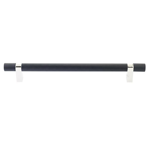 Emtek - Concealed Surface, Select Bar Appliance Pull 12 Inch C-C, Rectangular Bar Stem, Knurled Bar