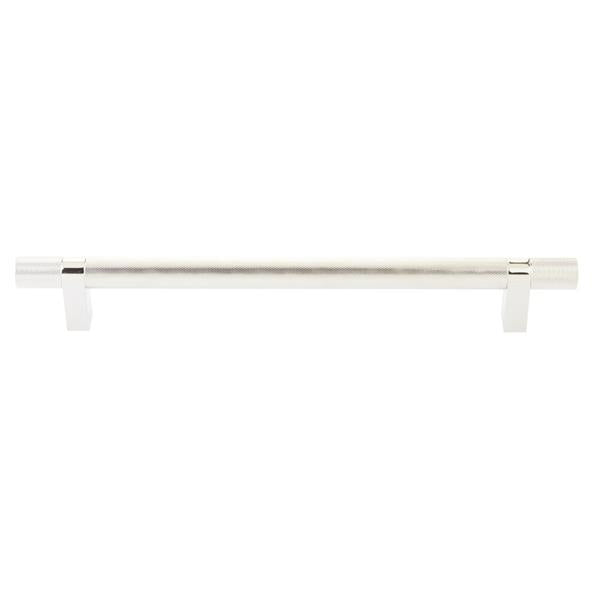 Emtek - Concealed Surface, Select Bar Appliance Pull 12 Inch C-C, Rectangular Bar Stem, Knurled Bar