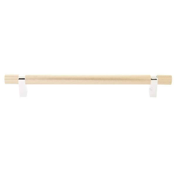 Emtek - Concealed Surface, Select Bar Appliance Pull 12 Inch C-C, Rectangular Bar Stem, Knurled Bar