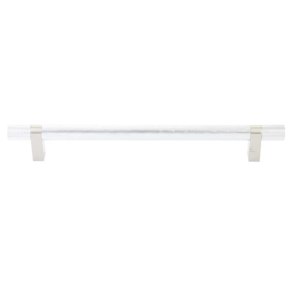 Emtek - Concealed Surface, Select Bar Appliance Pull 12 Inch C-C, Rectangular Bar Stem, Knurled Bar