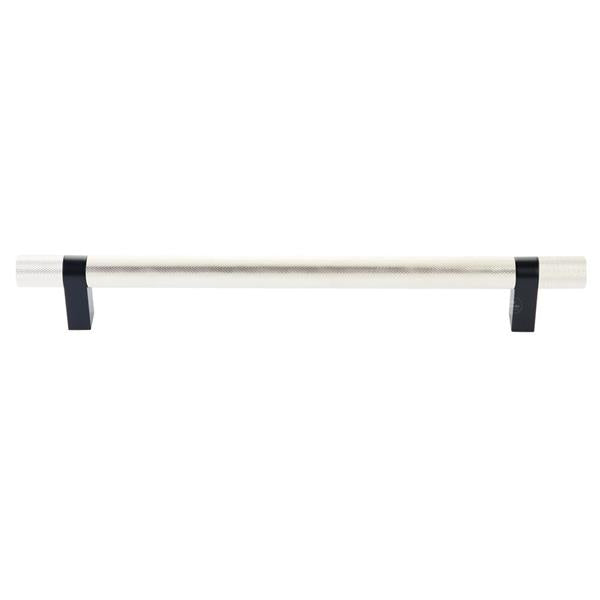 Emtek - Concealed Surface, Select Bar Appliance Pull 12 Inch C-C, Rectangular Bar Stem, Knurled Bar