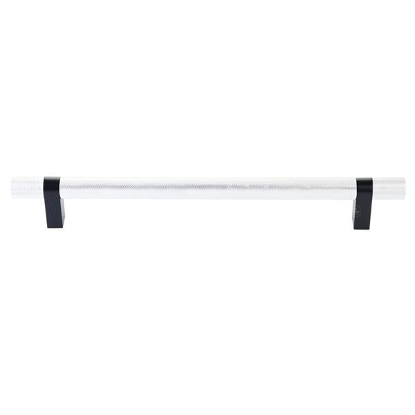 Emtek - Concealed Surface, Select Bar Appliance Pull 12 Inch C-C, Rectangular Bar Stem, Knurled Bar