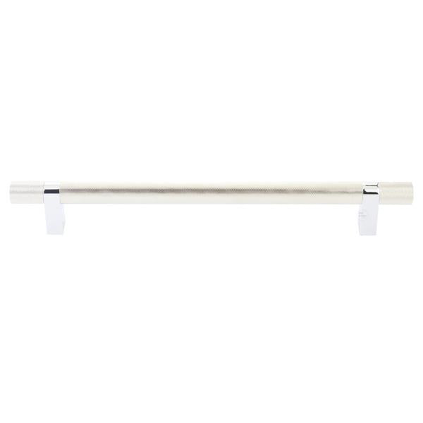 Emtek - Concealed Surface, Select Bar Appliance Pull 12 Inch C-C, Rectangular Bar Stem, Knurled Bar