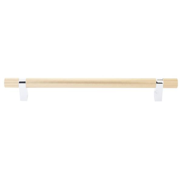 Emtek - Concealed Surface, Select Bar Appliance Pull 12 Inch C-C, Rectangular Bar Stem, Knurled Bar