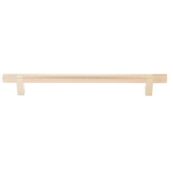 Emtek - Concealed Surface, Select Bar Appliance Pull 12 Inch C-C, Rectangular Bar Stem, Knurled Bar