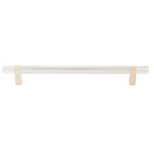 Emtek - Concealed Surface, Select Bar Appliance Pull 12 Inch C-C, Rectangular Bar Stem, Knurled Bar