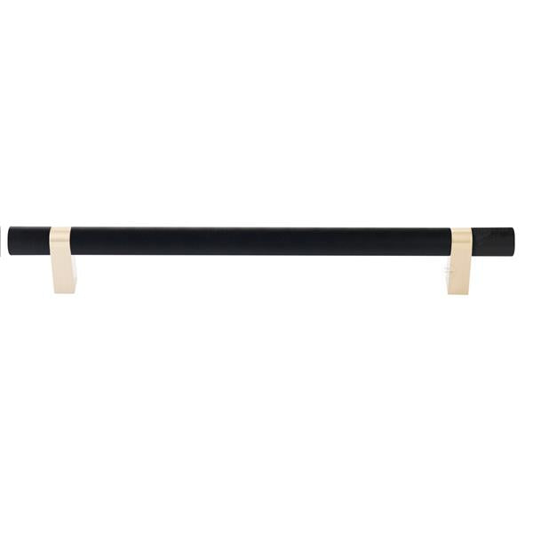 Emtek - Concealed Surface, Select Bar Appliance Pull 12 Inch C-C, Rectangular Bar Stem, Knurled Bar
