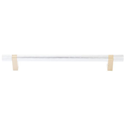 Emtek - Concealed Surface, Select Bar Appliance Pull 12 Inch C-C, Rectangular Bar Stem, Knurled Bar
