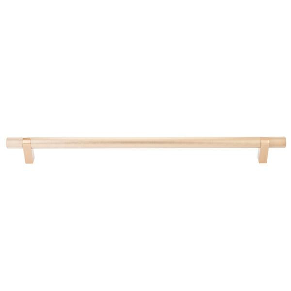Emtek - Concealed Surface, Select Bar Appliance Pull 18 Inch C-C, Rectangular Bar Stem, Knurled Bar