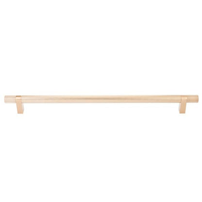 Emtek - Concealed Surface, Select Bar Appliance Pull 18 Inch C-C, Rectangular Bar Stem, Knurled Bar