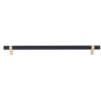 Emtek - Concealed Surface, Select Bar Appliance Pull 18 Inch C-C, Rectangular Bar Stem, Knurled Bar
