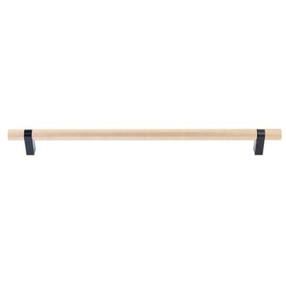 Emtek - Concealed Surface, Select Bar Appliance Pull 18 Inch C-C, Rectangular Bar Stem, Knurled Bar